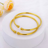 2pcs Stunning Bangles Bracelet Unisex High Polished Birthday Present