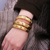 3pcs Ethiopian Snap Buckle Bracelets - Inner Diameter 6.0cm