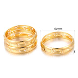 3pcs Ethiopian Snap Buckle Bracelets - Inner Diameter 6.0cm