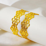 Hollow Flower Bracelet Bangle Ethiopian Party Jewelry