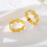 Hollow Flower Bracelet Bangle Ethiopian Party Jewelry