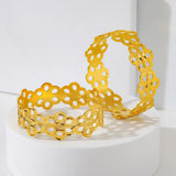 Hollow Flower Bracelet Bangle Ethiopian Party Jewelry