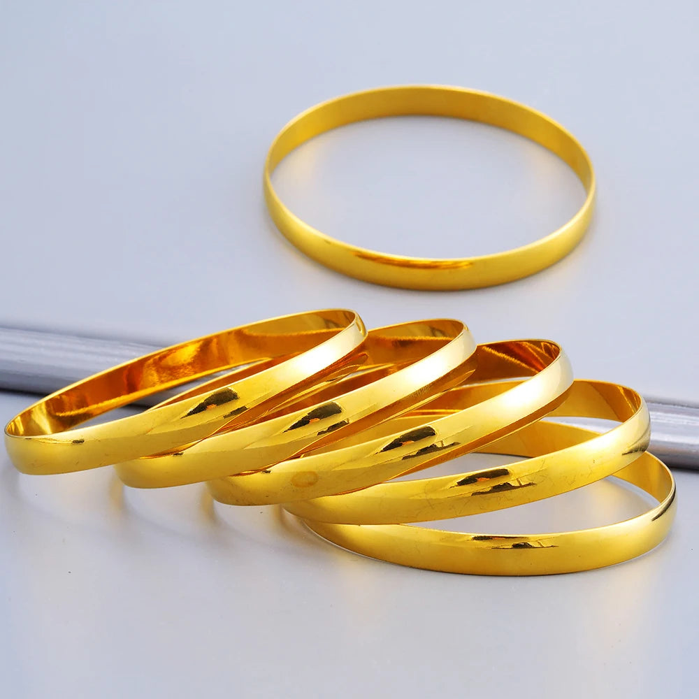 6Pcs Jewelry Arab Bangle Dubai Bracelet for Women B200