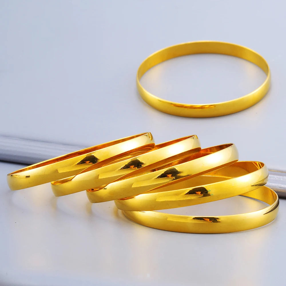 6Pcs Jewelry Arab Bangle Dubai Bracelet for Women B200