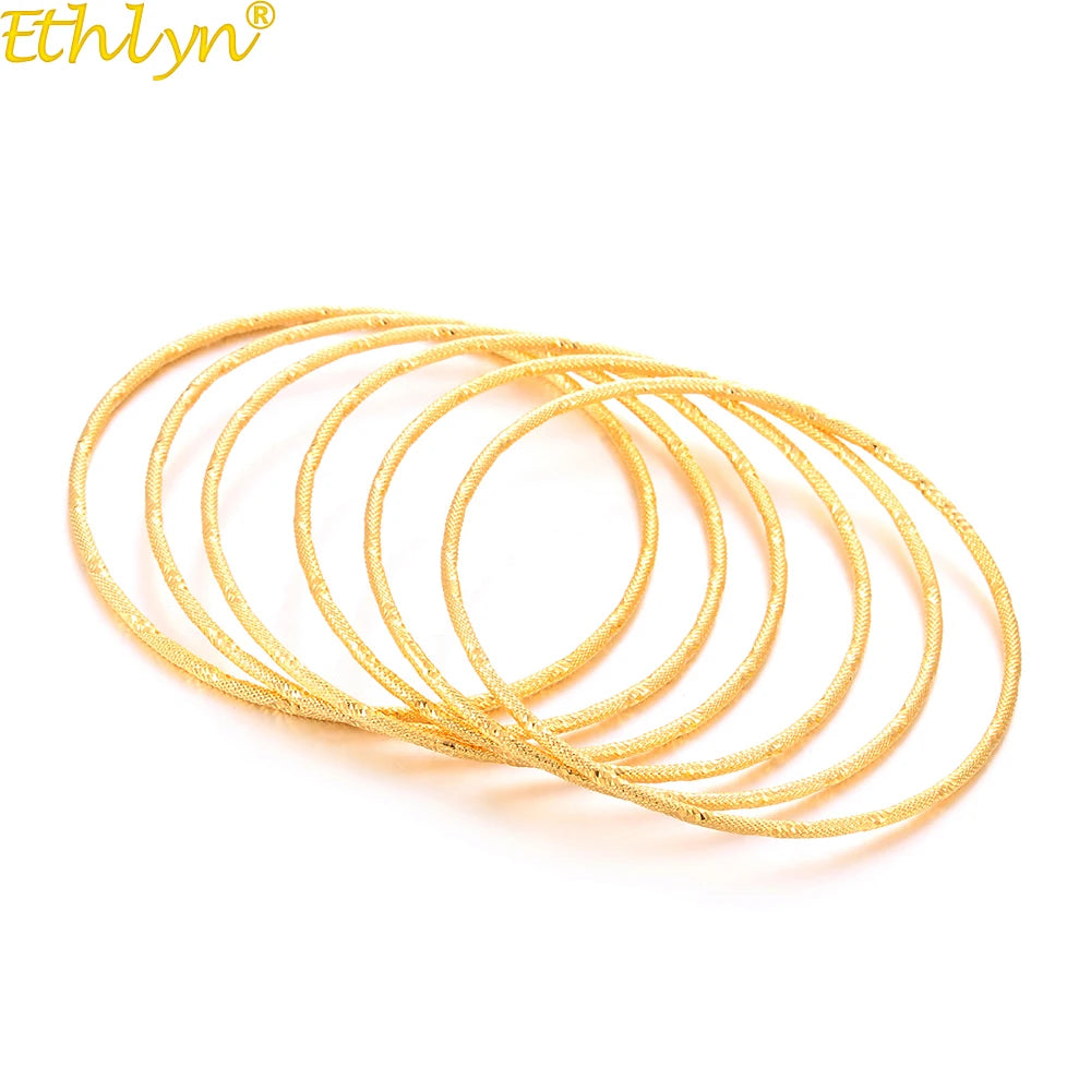 6pcs/lot Fixed Size Bangle for Ladies