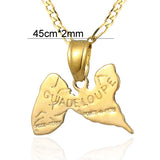 Guadeloupe Map Pendant Necklace Jewelry for Women & Men P35