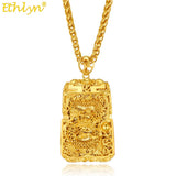 Rectangle Dragon Pendant Necklace for Men MY308