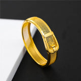 Dubai Openable Wide Cutout Bracelet Bangles For Ladies