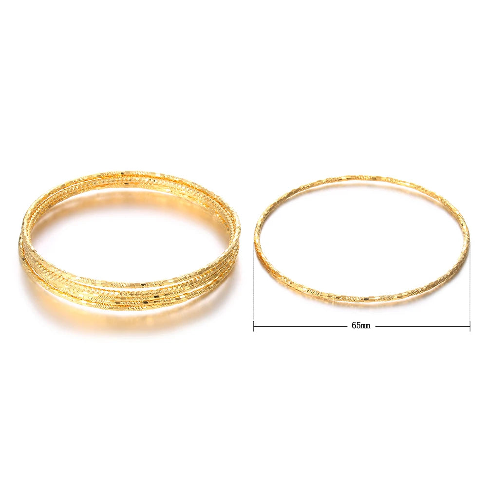 6pcs/Lot Bangle for Ladies Charm Bracelet Birthday Wedding Gift