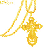 Ethiopian Eritrean Big Cross Pendant Necklace Women Men P96