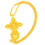 Ethiopian Eritrean Big Cross Pendant Necklace Women Men P96