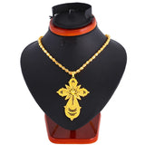 Ethiopian Eritrean Big Cross Pendant Necklace Women Men P96