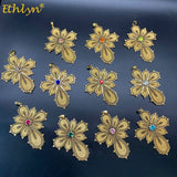Ethiopian Zircon Stones Cross Pendant with Rope Daily Use Habesha Jewelry