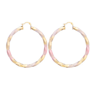 Ethiopian Big Hoop Dangle Earrings Multicolor Twisted Beaded Earrings