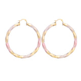 Ethiopian Big Hoop Dangle Earrings Multicolor Twisted Beaded Earrings