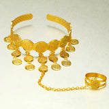 Coin Pendant Tassel Bracelet Women Ethiopian Jewelry African Bangle Arab Wedding