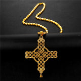 Christian Cross Pendant Necklace Punk Jewelry Women Men Baptism