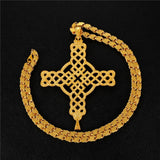Christian Cross Pendant Necklace Punk Jewelry Women Men Baptism