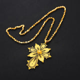 Ethiopian Eritrean Cross Pendant Necklace For Women/Men/Girls