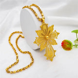 Ethiopian Eritrean Cross Pendant Necklace For Women/Men/Girls
