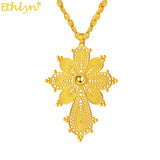 Ethiopian Eritrean Cross Pendant Necklace For Women/Men/Girls