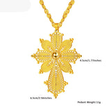 Ethiopian Eritrean Cross Pendant Necklace For Women/Men/Girls