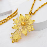 Ethiopian Eritrean Cross Pendant Necklace For Women/Men/Girls