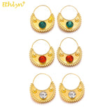 Ethiopian Zircon Clip Earrings for Women Girls Habesha Eritrean Jewelry