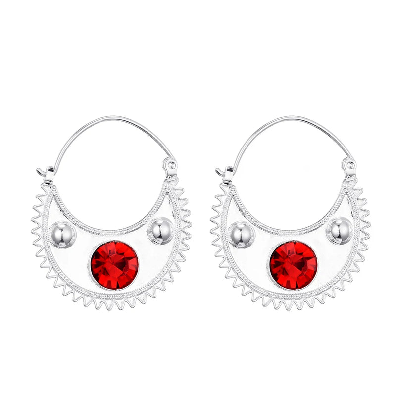 Ethiopian Zircon Clip Earrings for Women Girls Habesha Eritrean Jewelry