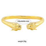 Jackal-Headed / Guin Unisex Bracelet Open Embossing Bracelets & Bangles Punk
