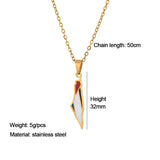 Middle East Map Flag Pendant Chain Necklace Gold/Stainless Steel