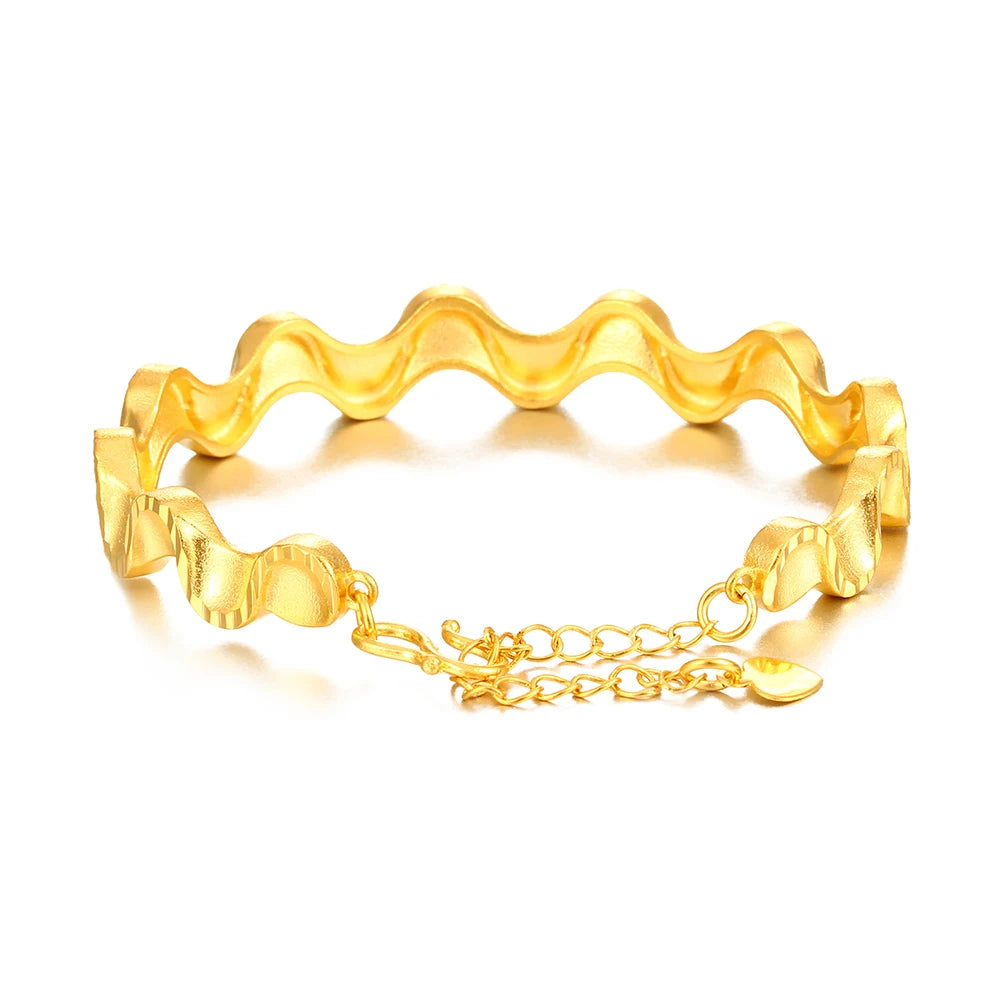 Twisted Pattern Adjustable Bangle for Women