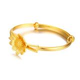 Dubai Flower Pattern Adjustable Bangle