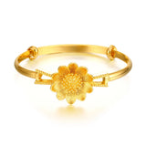 Dubai Flower Pattern Adjustable Bangle