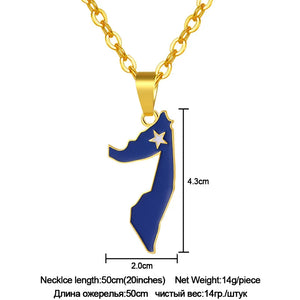 Somalia Map Necklace Stainless Steel Charms Pendant