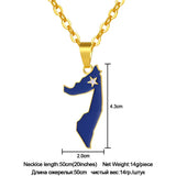 Somalia Map Necklace Stainless Steel Charms Pendant