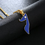 Somalia Map Necklace Stainless Steel Charms Pendant
