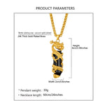 Copper Dragon Pendant Necklaces Prosperity Good Luck Father Days