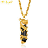 Copper Dragon Pendant Necklaces Prosperity Good Luck Father Days