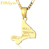 Mali Map Necklace for Women & Men P34