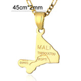 Mali Map Necklace for Women & Men P34