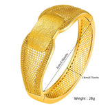 Women Chunky Bracelet Wide Bangle Bridal Hollow Bracelet