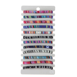 12pcs Couples Women Printing Charms Bracelets Rope Chain Bohemian Jewelry