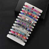 12pcs Couples Women Printing Charms Bracelets Rope Chain Bohemian Jewelry