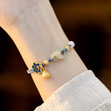 Hetian Jade Pearl Braided Bracelet for Women ASL74