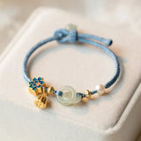 Hetian Jade Pearl Braided Bracelet for Women ASL74