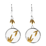 925 Silver Chinese Style Round Jade Earrings EH122