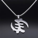 Adinkra Gye Nyame Chain Necklace Stainless Steel Silver Ghana Jewelry