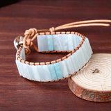 Amazonite Wrap Bracelet Geometric Stone Bohemian Jewelry