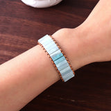 Amazonite Wrap Bracelet Geometric Stone Bohemian Jewelry